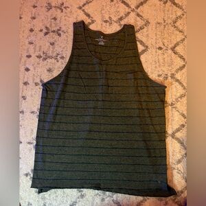 American Eagle Outfitters Striped Tank Top XL Green Sleeveless Casual